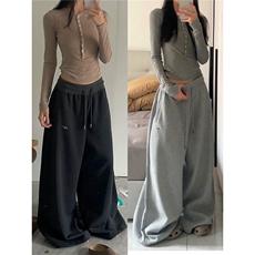美式运动休闲裤女秋季宽松卫裤阔腿裤jazz爵士舞垂感拖地裤，女装休闲裤，星座1210-1