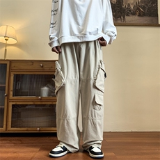 现货2024秋季日系直筒裤冲锋裤美式复古潮牌工装裤男K5249-P55，男装休闲裤，星座512-4