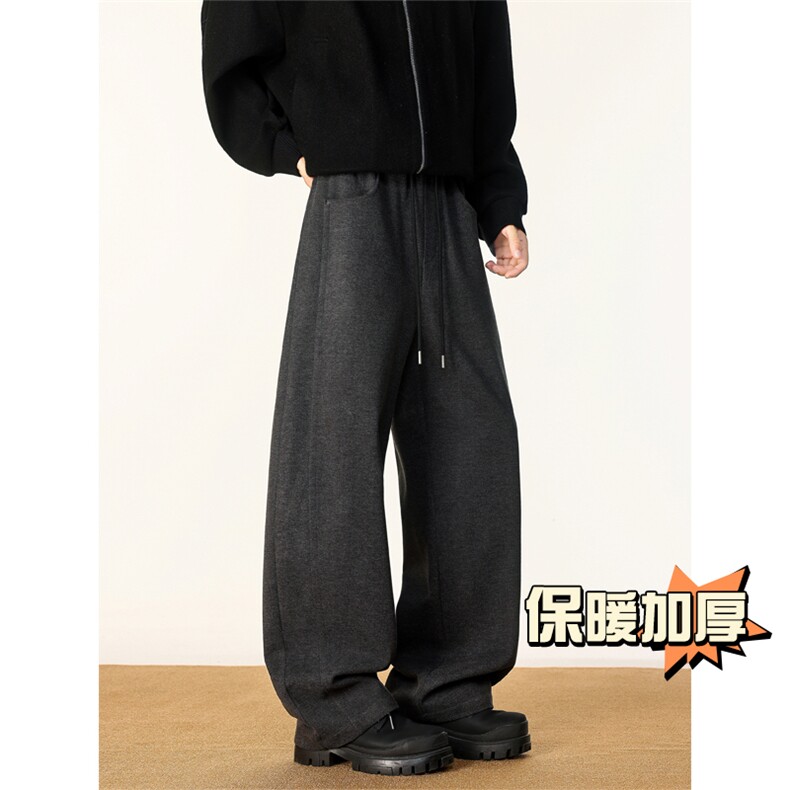 25冬季加厚保暖潮牌毛呢休闲弯刀裤5885-特批4998图片
