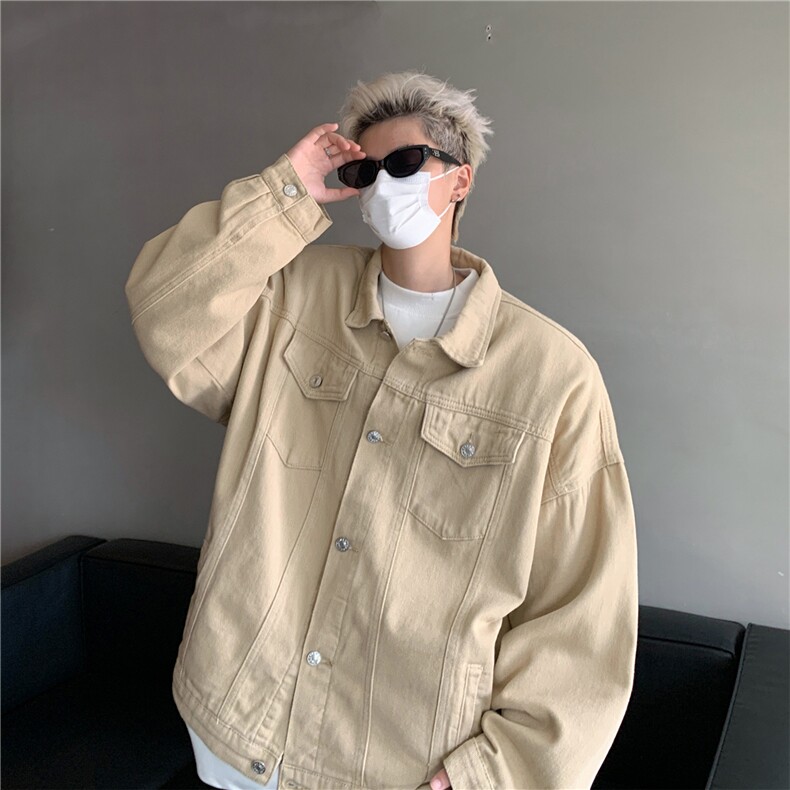 24新款抖音品质男士宽松纯色情侣休闲水洗外套上衣N961/P85,女装短外套,星座202