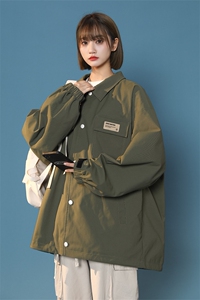 中性风新春款工装夹克宽松落肩宽松纯色上衣外套A157B-JK733-P85图片