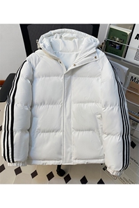 冬季潮流条纹五防立领加绒加厚棉衣情侣撞色棉服外套MY8899-p78图片