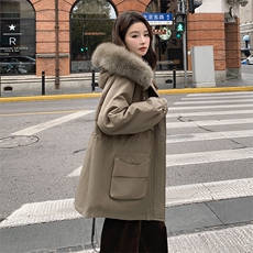 大量现货主推加色25新冬派克服毛毛内胆2D044-877-P195-K268，女装派克服，2D044