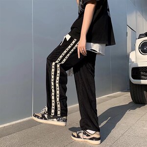 男春季潮流时尚休闲长裤坑条冰丝休闲裤D5243P34图片