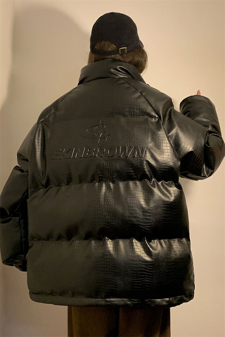 1中性鳄鱼纹钢印字母设计大码M-5XL潮流棉衣男MY77722P128控168,男装棉衣,星座226-2