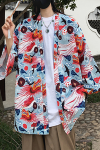 24夏季 大码新中式防晒服薄外套男女开衫道袍披风汉服潮 F20/P40图片