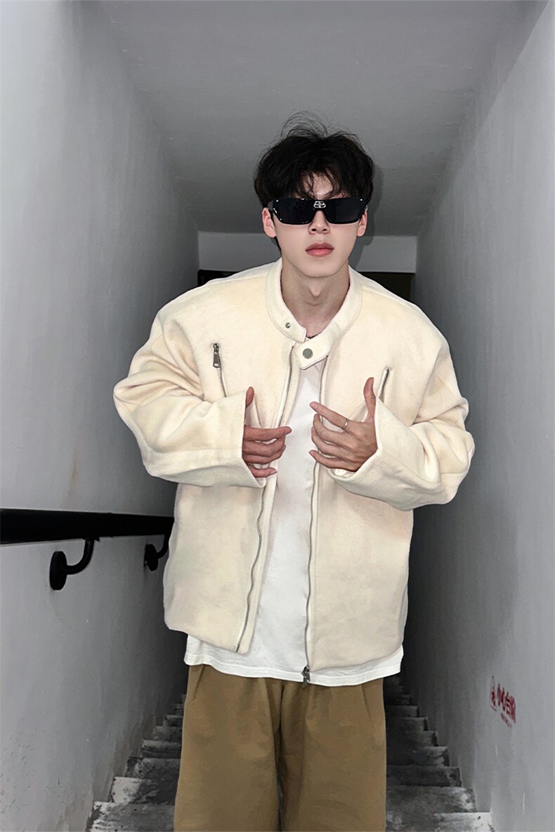 多拉链小众设计感夹克男生秋季潮牌棒球服外套XZ514-2-24264-P115,男装夹克,星座514-2(原B239)
