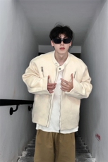多拉链小众设计感夹克男生秋季潮牌棒球服外套XZ514-2-24264-P115，男装夹克，星座514-2(原B239)