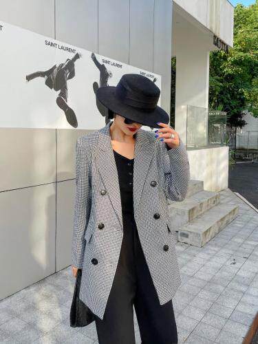 【现货】秋装新款，千鸟格西装外套，显瘦，女装西装，哥卓