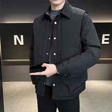 店主风 2025年翻领时尚真两件潮流羽短款羽绒服YR8107-P195,男装羽绒服,电商D240-242,电商基地 店主风 2025年翻领时尚真两件潮流羽短款羽绒服YR8107-P195,男装羽绒服,电商D240-242,电商基地