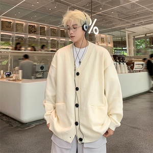 得物抖音高品质V领毛衣外套针织开衫W77-P55图片
