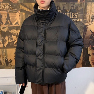 冬季防风PU皮羽绒棉服男宽松连帽棉衣棉袄外套  225-2-20503-P110图片