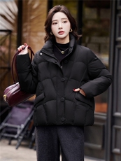 白鸭绒2025年冬季短款保暖中古风厚款新款现货大码羽绒服女，女装羽绒服，阳光伊恋