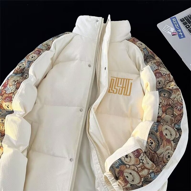 新款风刺绣棉服青少年秋冬季加厚宽松潮牌保暖外套MY0069/P102,男装棉衣,星座506B