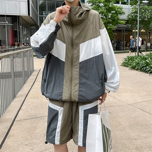 夏季连帽夹克衫防晒服套装 运动风时尚防晒衣男 XZ514-2-1612-P98图片