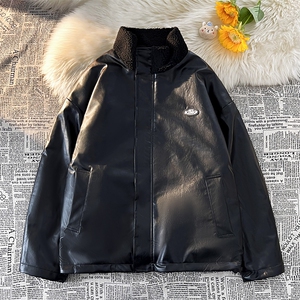 仿羊羔毛立领男士棉衣皮棉服潮流冬季加厚棉袄子A266-WMY612-P100图片