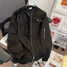 春秋季棒球服美式vibe情侣飞行员外套男款潮牌宽松设计感夹克，男装夹克，星座1013