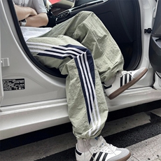 美式宽松直筒运动工装裤夏季潮流条纹撞色休闲裤男现货K8038-P36，男装休闲裤，星座512-3
