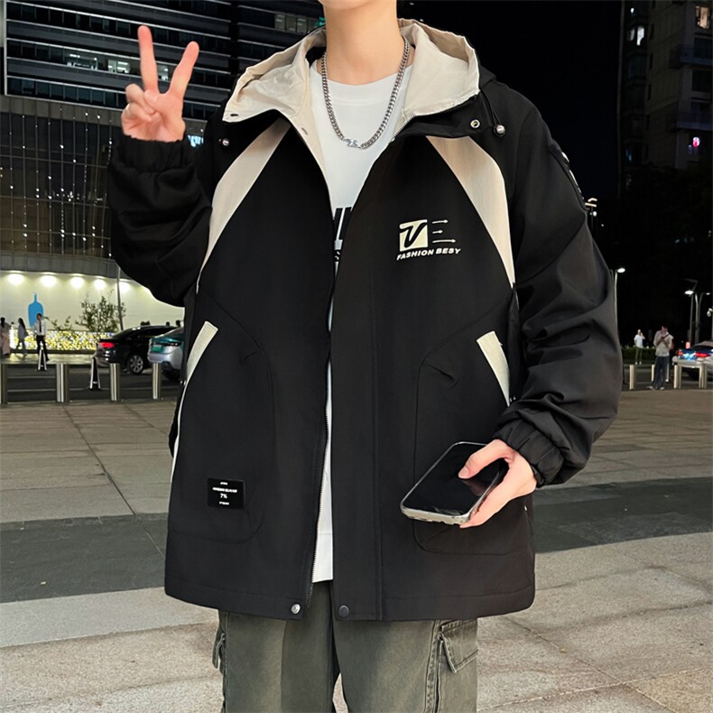男士外套2026新款春秋季薄款学生夹克港风工装冲锋XH6208-P60，男装夹克，星座1206（原A206）