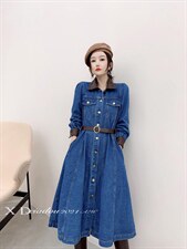 牛仔连衣裙，女装连衣裙，夏豆