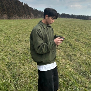816B-JK108-P105 春季韩版男士短款翻领宽松夹克休闲拉链外套韩图片
