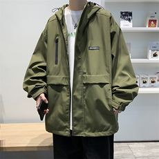 冲锋衣夹克男士韩版潮流连帽2024春季新款ins宽松外套W5603-P65，男装夹克，星座412-2