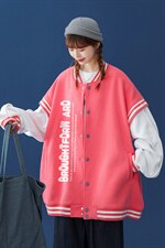 中性风2023秋季新款设计感小众字母印花棒球服外套G553-p75控98，男装夹克，A247A