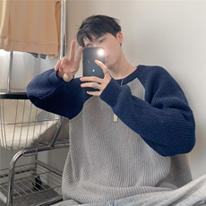 美式圆领毛衣男慵懒风休闲针织衫U01P50，男装针织衫/毛衣，星座1116-2