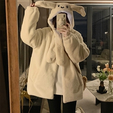 C863-P120奶fufu兔耳朵可爱毛茸茸女冬季加绒羊羔毛学生棉衣棉服，男装棉衣，星座911-2(原星座613-2）