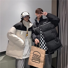 现货反光条立领棉衣外套冬季新款情侣装棉袄ins面包服W6057-P77，男装棉衣，星座512-2