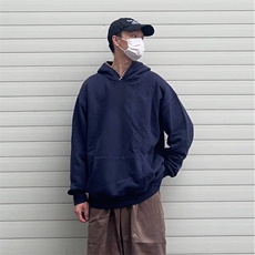 抖音得物高品质二开25秋冬美式重磅宽松纯色连帽贝壳刺绣卫衣W63，男装卫衣，电商A486-1