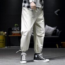 2021春秋季新日系沙发墙大码宽松男束脚松紧腰休闲长裤K236-P40，男装休闲裤，电商A001