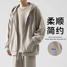 简约潮流开衫连帽卫衣套装宽松休闲运动卫衣两件套KW905-特批-131，男装卫衣，星座718