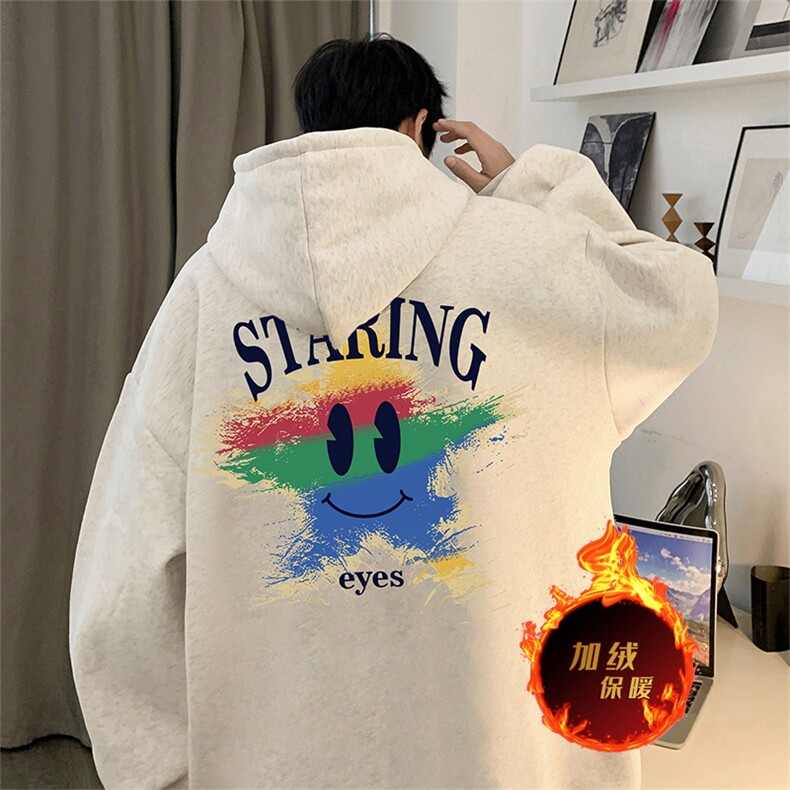 龙年卫衣冬季美式加绒加厚连帽卫衣外套DL1777常规特P35加绒特40,男装卫衣,电商A486