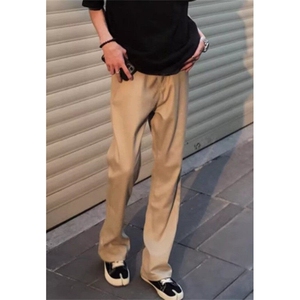 潮牌直筒复古显高直筒西裤复古咖色休闲宽松大码长裤子潮 YS-TK04图片