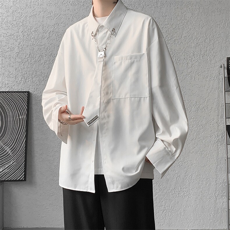 8XL-M高品质！特大码冰丝衬衫男领带衬衫日系加大码CS503P58控78,男装衬衫,电商D206-1