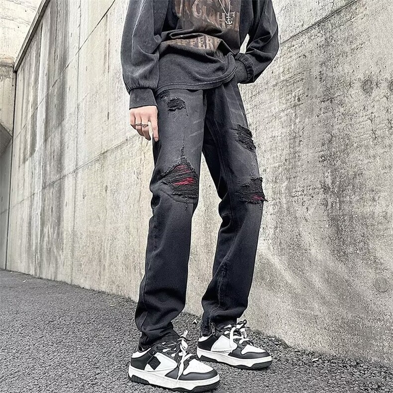 美式牛仔裤男春秋新款休闲直筒裤NC919P43,男装牛仔裤,星座1116-2