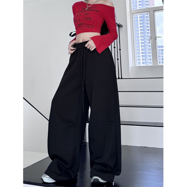 美式休闲运动卫裤女时尚高腰直筒阔腿工装裤男潮K0855-P43，男装休闲裤，星座308B-2