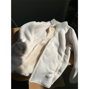 高品 秋冬情侣双层复合加绒加厚摇粒绒立领夹克外套男女A1066-P56图片