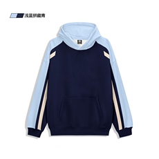 浅蓝色拼藏青