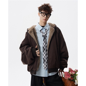 双面穿加绒坐山雕棉衣男 xh169-特p90图片