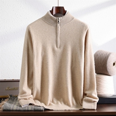 2025百搭时尚简约半高拉链半开领羊绒衫,男装羊绒套衫,首品羊绒, 2025百搭时尚简约半高拉链半开领羊绒衫,男装羊绒套衫,首品羊绒,