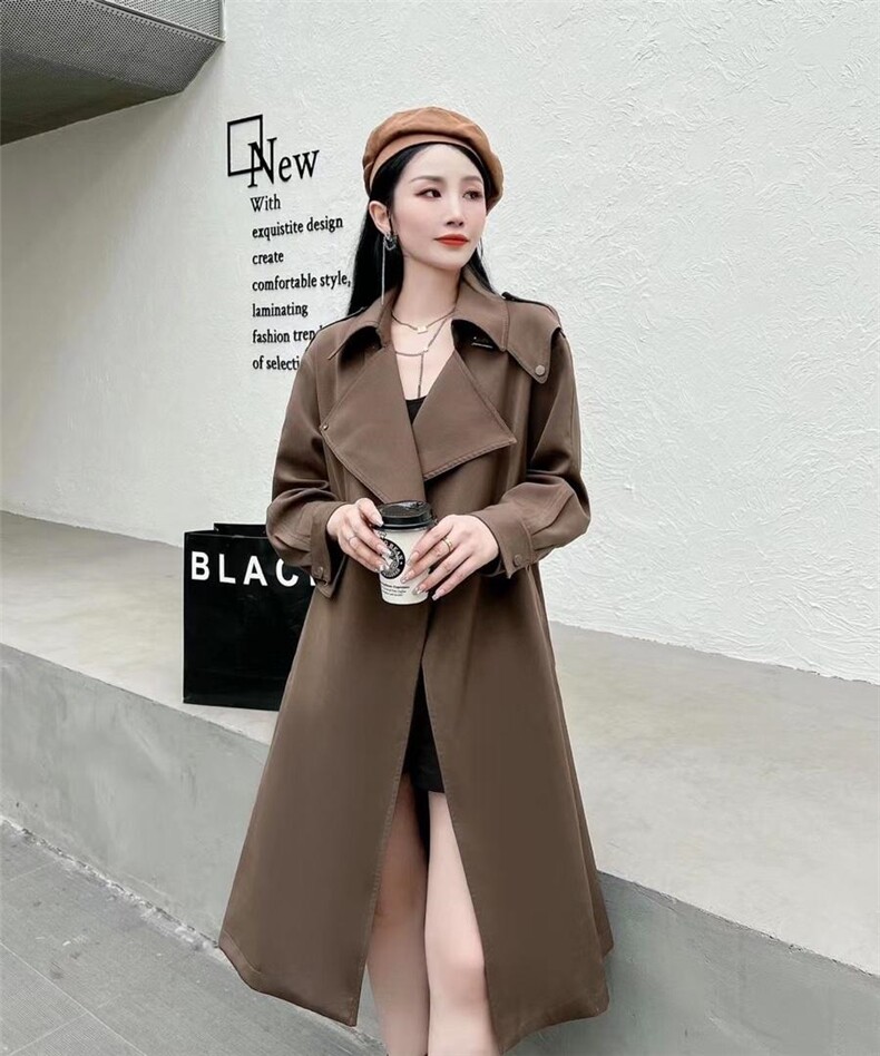 韩版风衣，女装风衣，春语雨桐