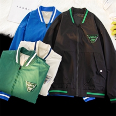 毛毯风2026春季新款印花棒球服夹克外套情侣休闲潮A436-8901-P50，男装夹克，电商A436