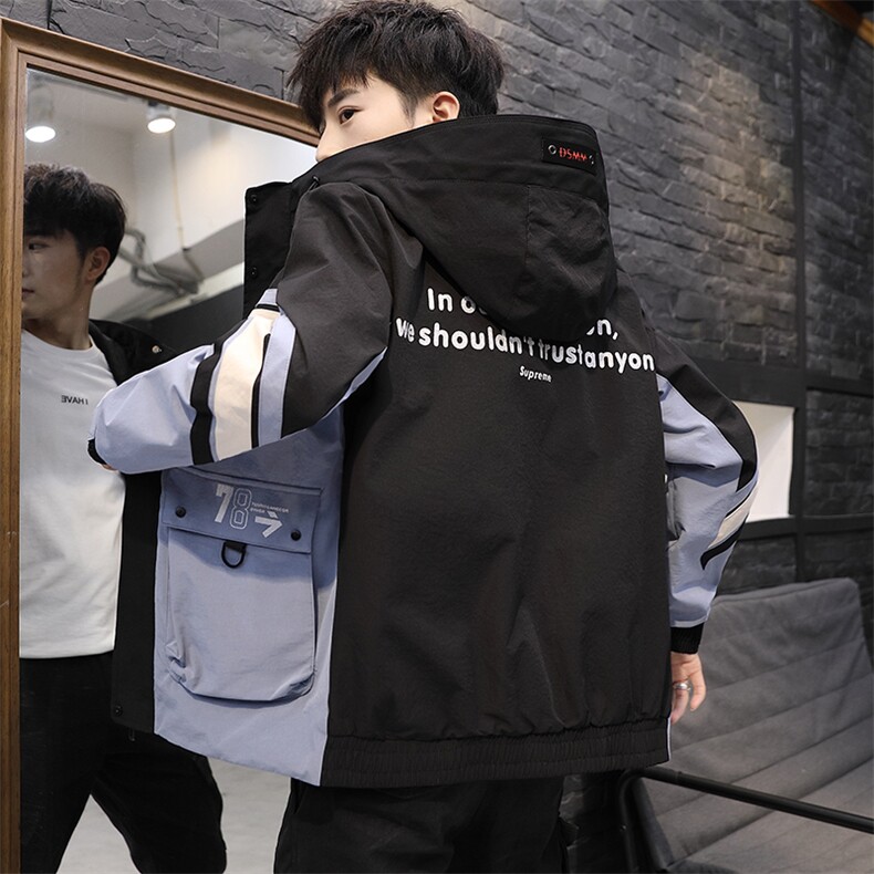 主推款潮牌青年刺绣工装夹克男薄外套男工装J，男装夹克，A067