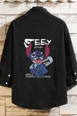 QC58038-P45亚七分袖衬衫男大码五分袖衬衣男短袖砖墙挂拍，男装衬衫，电商A040A