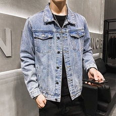 新款男士牛仔外套宽松潮流帅气休闲外穿牛仔衣夹克潮jk9015有现货，男装夹克，星座224-1