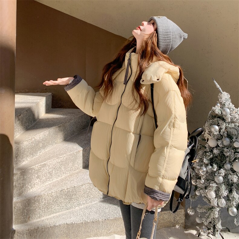 【】泡芙撞色拉链羽绒服5595-P325-K488,女装羽绒服,2C305