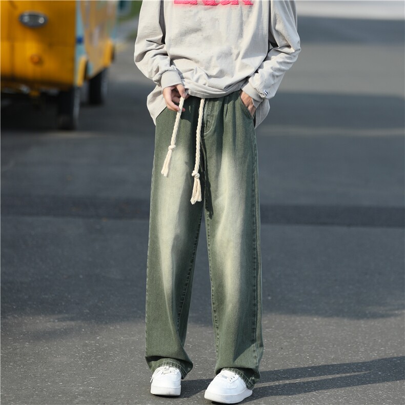 麻绳复古牛仔裤男直筒B342-NK7001-P50控68,男装牛仔裤,电商B342