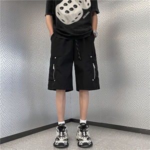 工装短裤男韩版潮流拉链个性帅气2025夏季新款ins五分裤K4093-P30图片